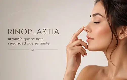 Blog Rinoplastia - Armonía y Seguridad Perfil femenino destacando la armonía nasal tras una rinoplastia en Nuara Bogotá con el Dr. Minyor Avellaneda.