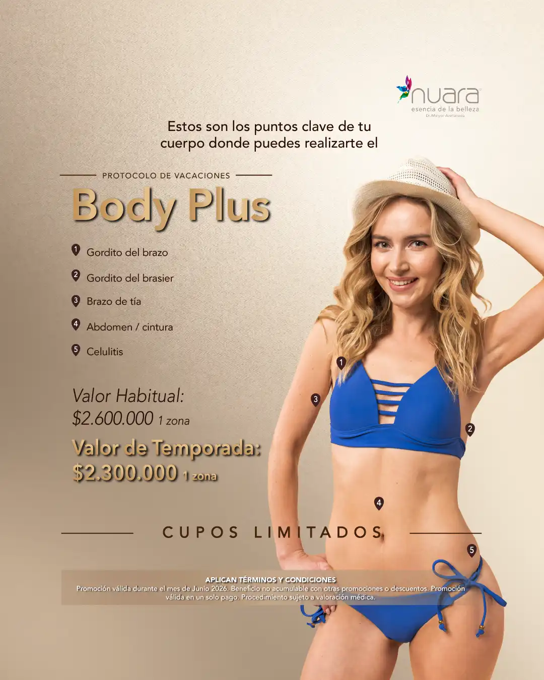 Promoción Body Plus en Nuara Bogotá - Junio 2026