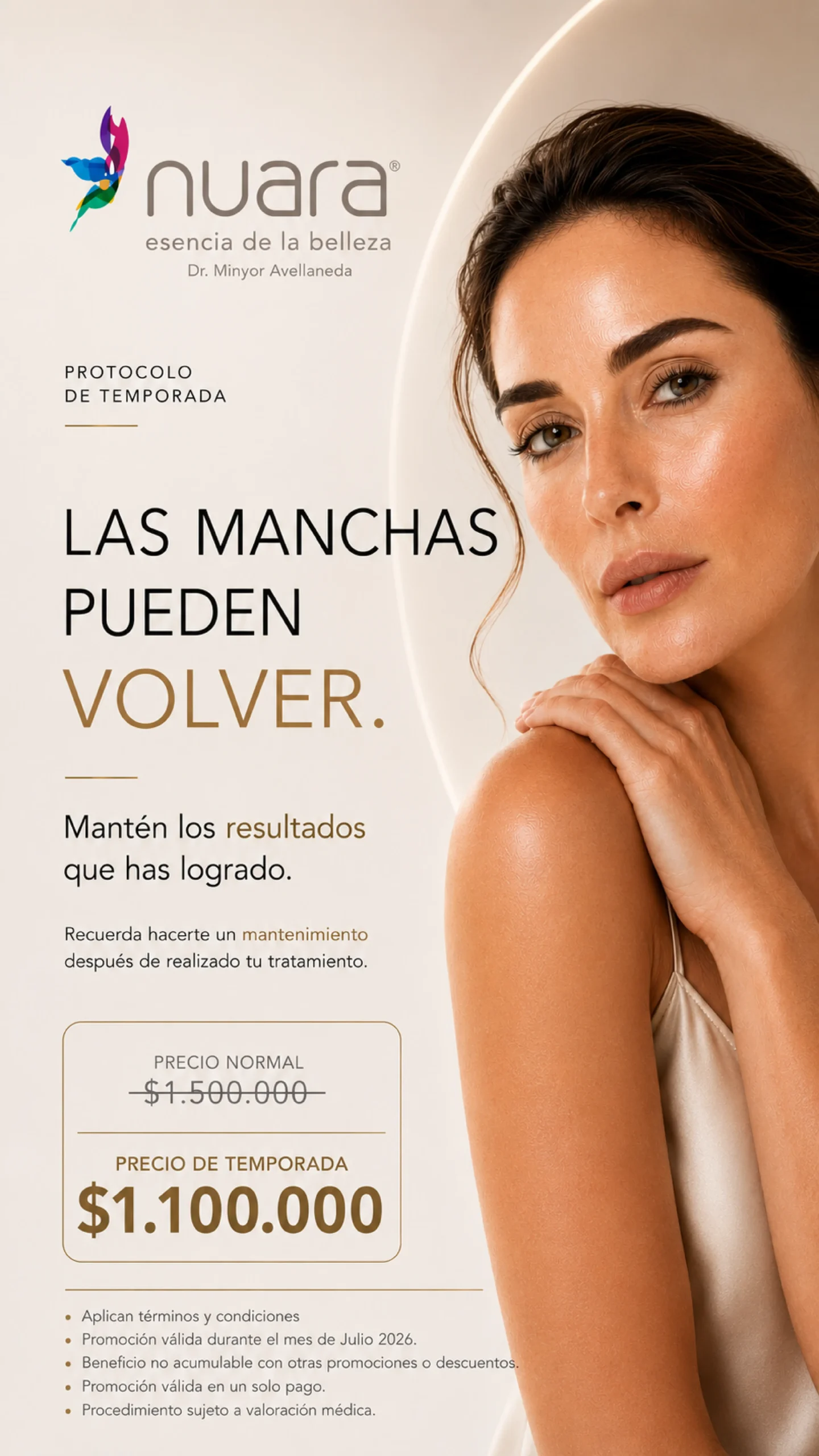 Tratamiento para manchas en la piel en Nuara Bogotá - Julio 2026