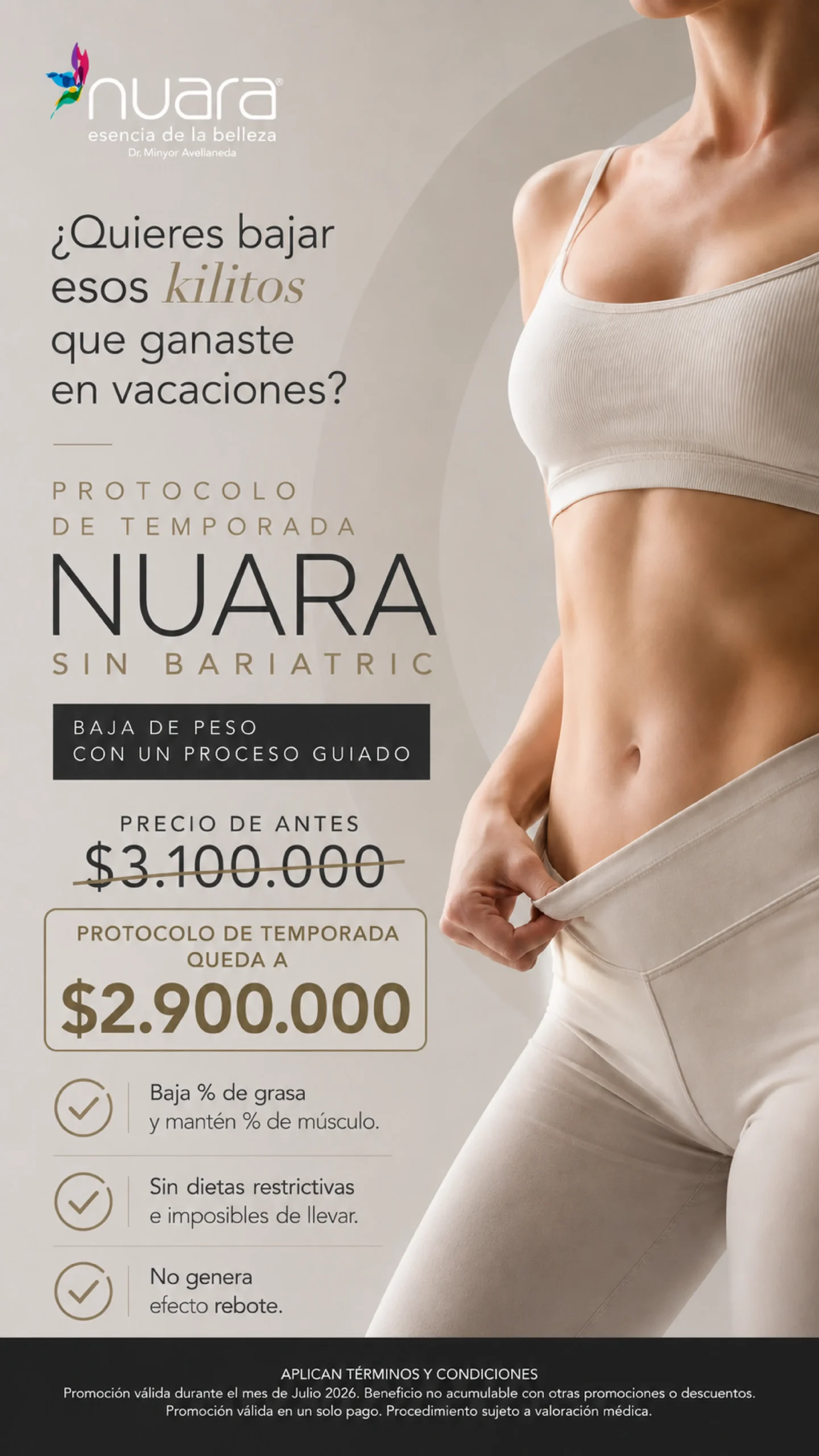 Promoción Sin Bariatric en Nuara Bogotá - Julio 2026