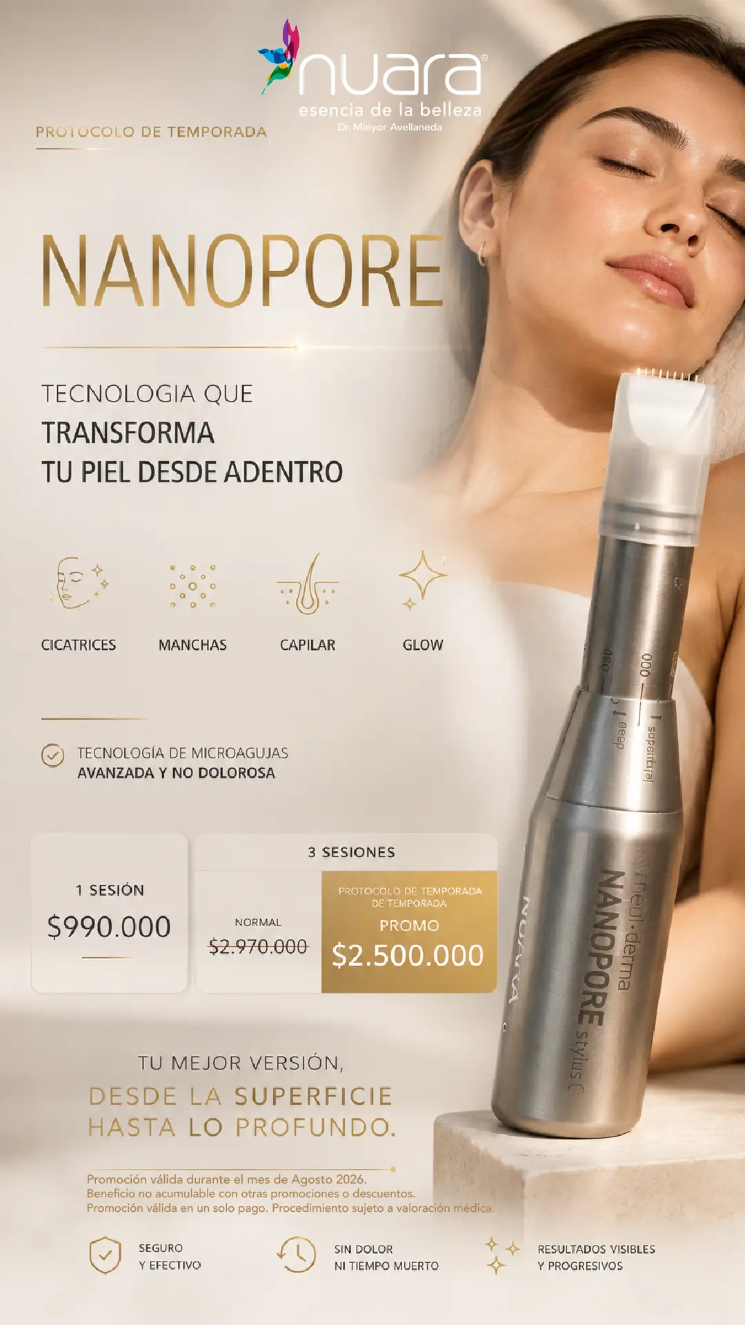 Tratamiento Nanopore en Nuara Bogotá - Agosto 2026