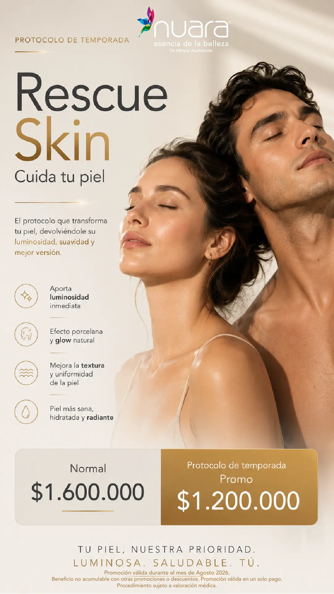 Tratamiento Rescue Skin en Nuara Bogotá - Agosto 2026